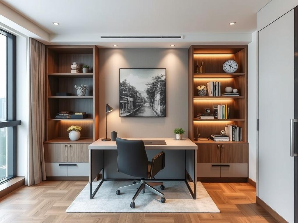 Không gian làm việc tại căn hộ Newtown Diamond Đà Nẵng