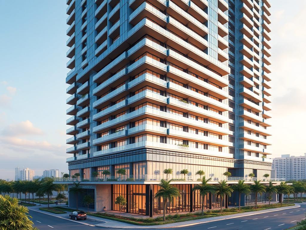Phối cảnh tòa tháp The Sapphire của Newtown Diamond Đà Nẵng